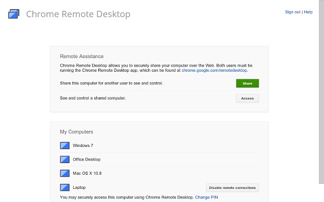Chrome Remote Desktop