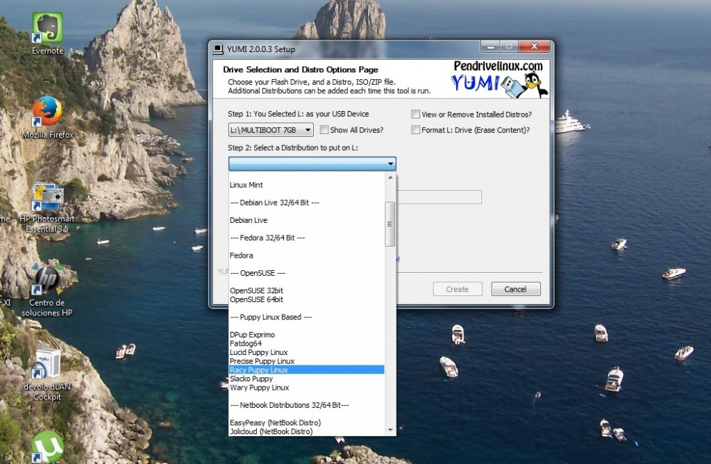 yumi - montar disco usb arranque