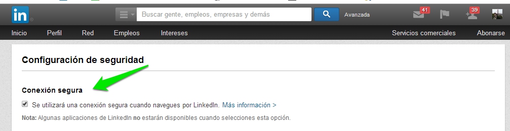 Linkedin seguridad