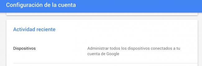dispositivos con acceso a la cuenta de google