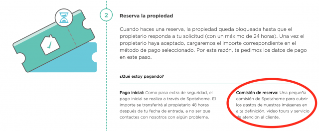 intermediación comisiones spotahome