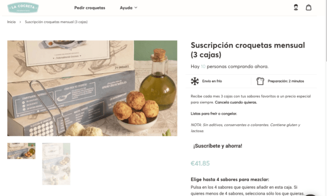 croquetas por suscripción