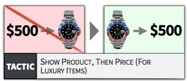 primero producto y luego precio