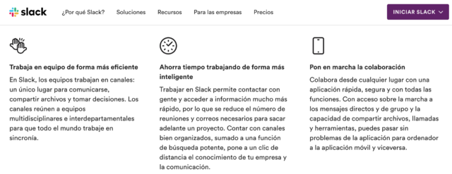 Beneficios aportados por slack