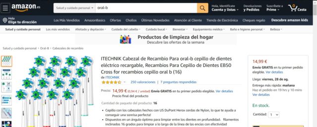 recambio oral b compatible