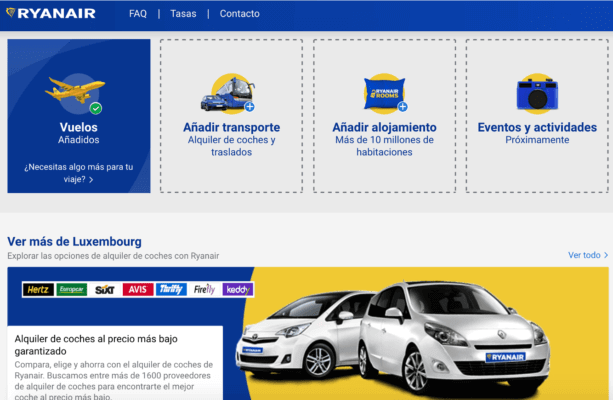 venta cruzada ryanair