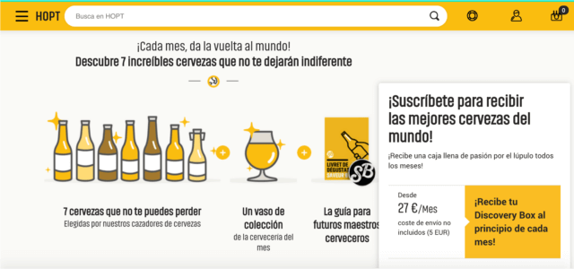 HOPT cervezas suscripción