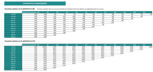 modelo cohortes suscripción