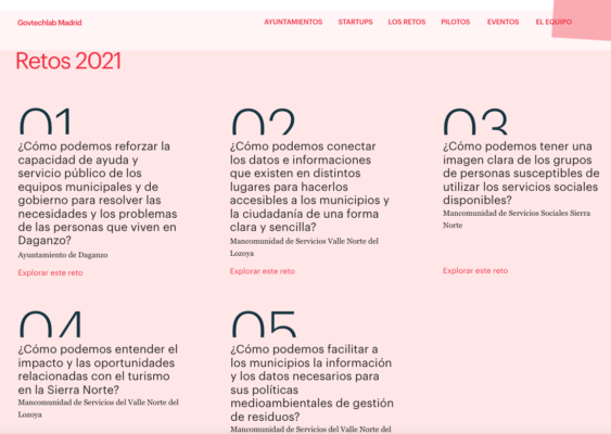 Retos Madrid GovTech Lab