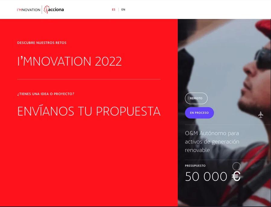 I'MNOVATION es el programa de innovación abierta de Acciona que sirve de puerta de entrada a startups B2B para trabajar en proyectos con esta corporación